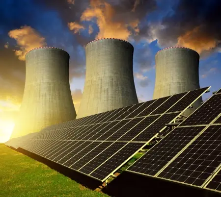 Comparison between nuclear and solar energy